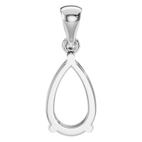PE-1923 White Gold Pendant UNSET - BACK