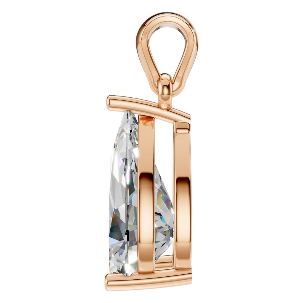PE-1923 Rose Gold Pendant SET - Side View