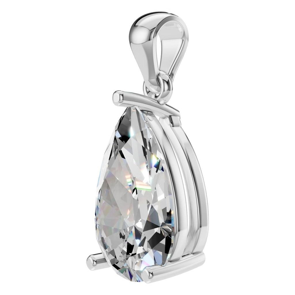 PE-1923 White Gold Pendant SET - ANGLE