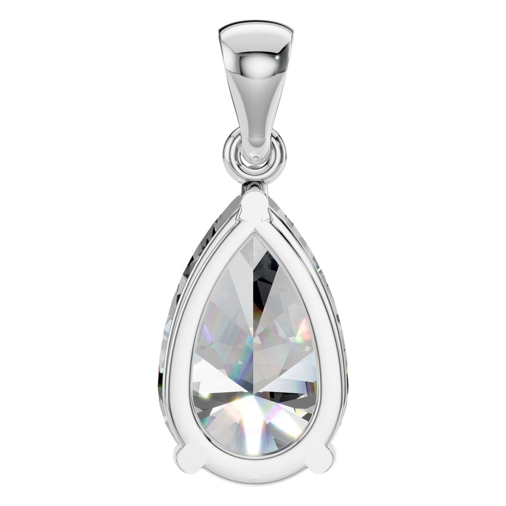 PE-1923 White Gold Pendant SET - BACK