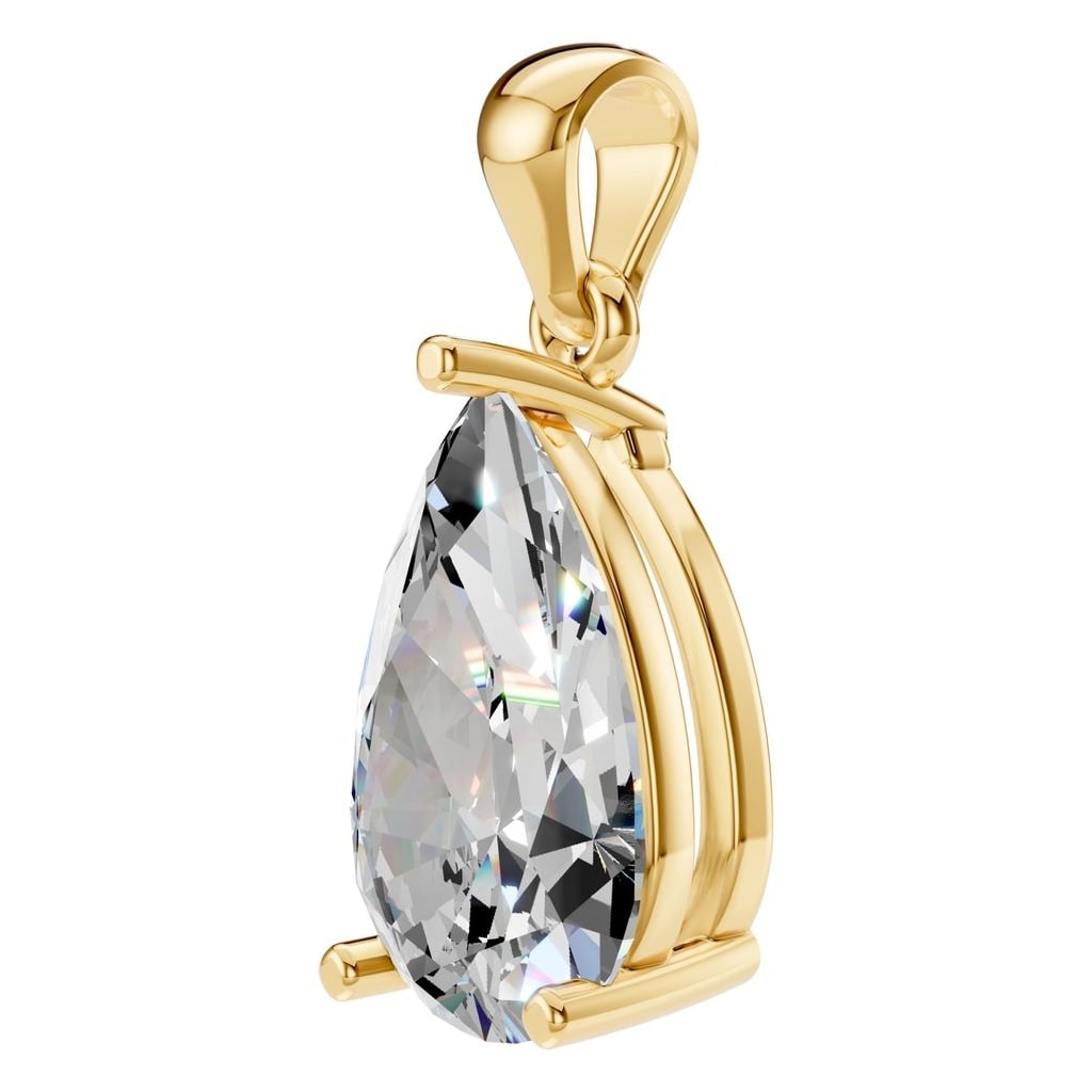 PE-1923 Yellow Gold Pendant SET - ANGLE