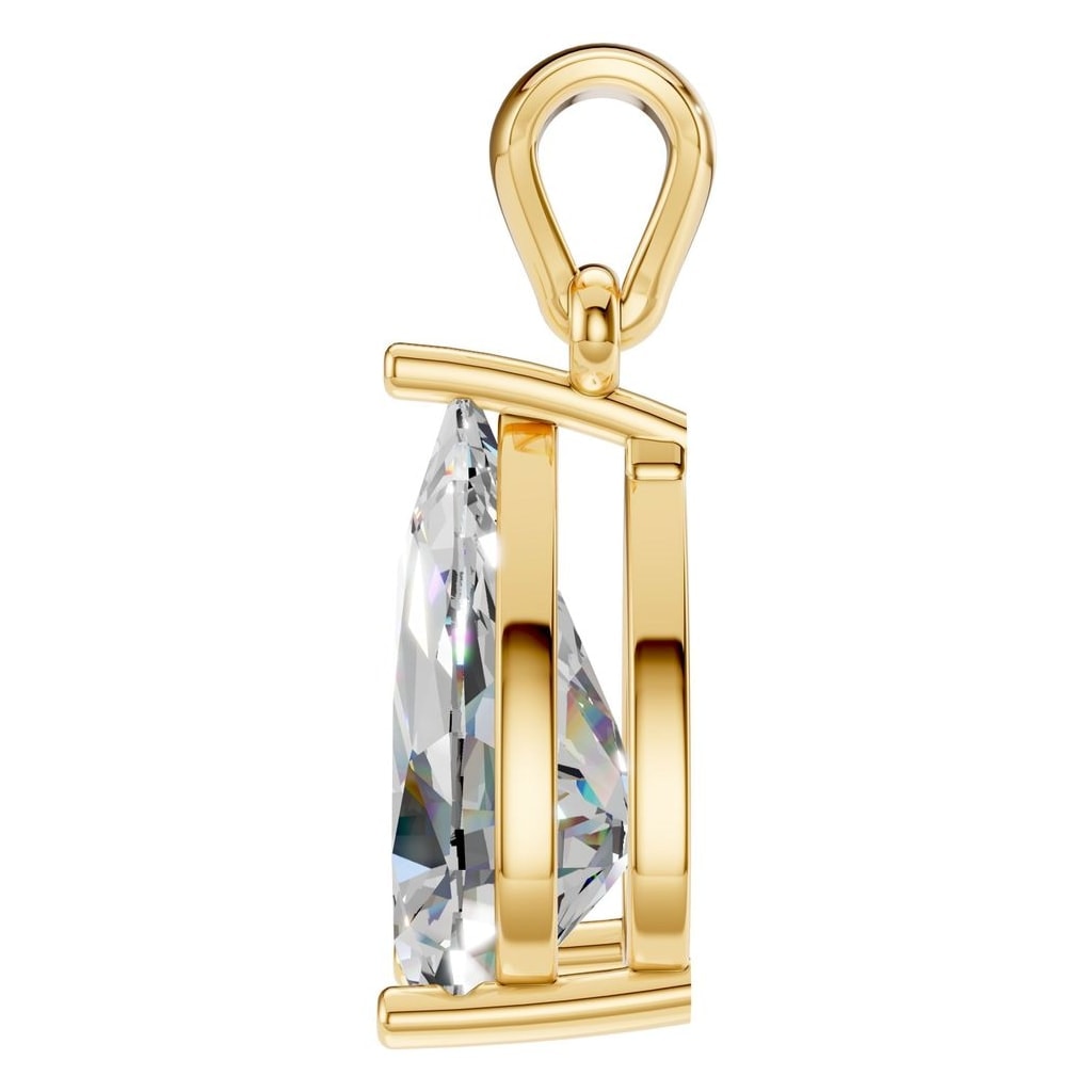 PE-1923 Yellow Gold Pendant SET - Side View