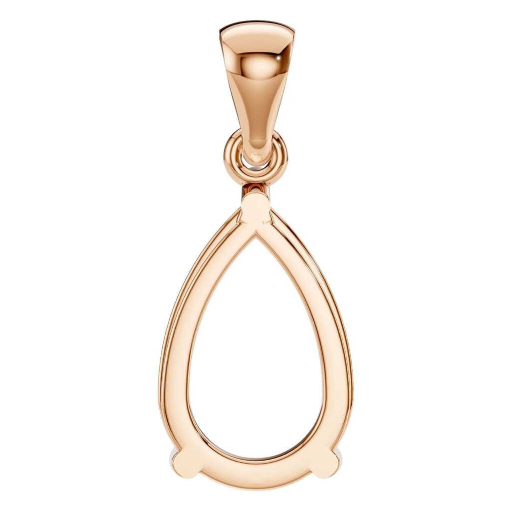 PE-1923 Rose Gold Pendant UNSET - BACK