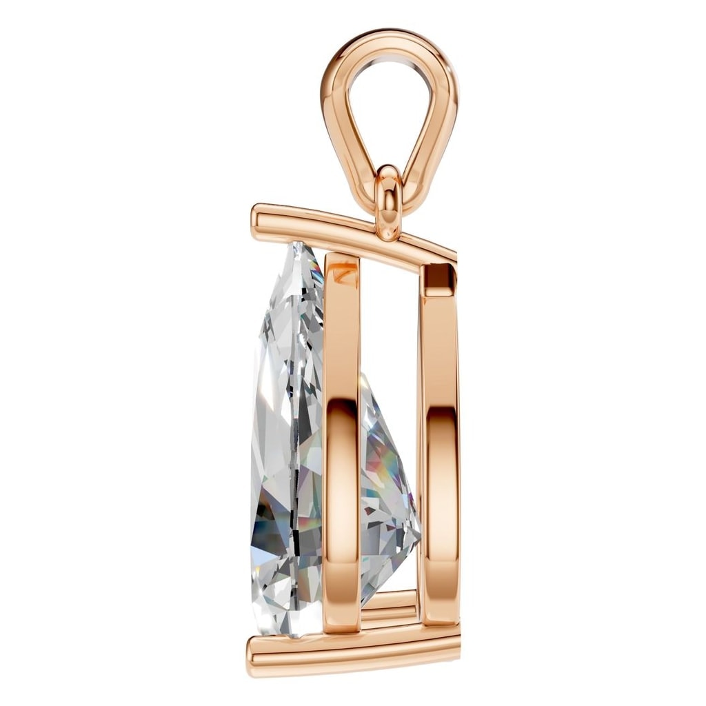 PE-1923 Rose Gold Pendant SET - Side View