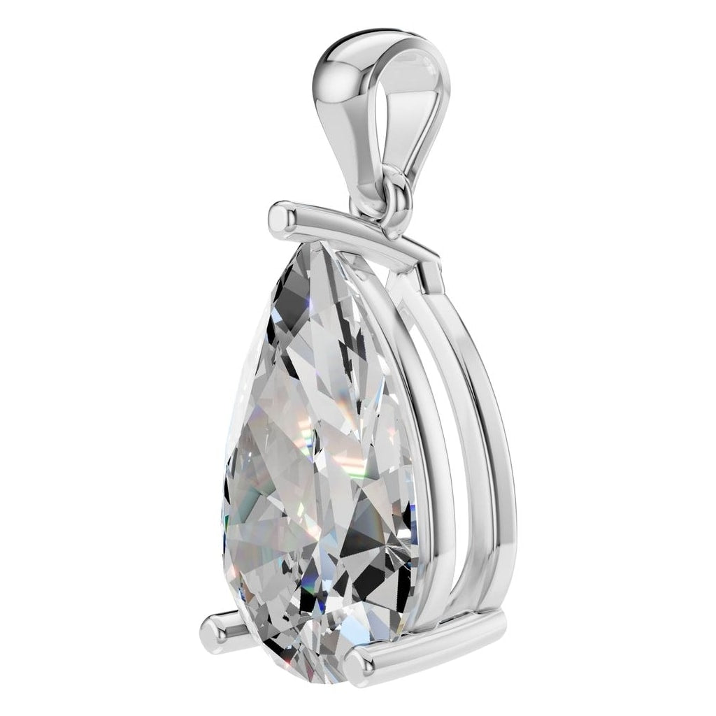 PE-1923 White Gold Pendant SET - ANGLE