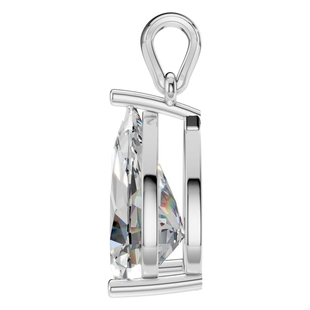 PE-1923 White Gold Pendant SET - Side View