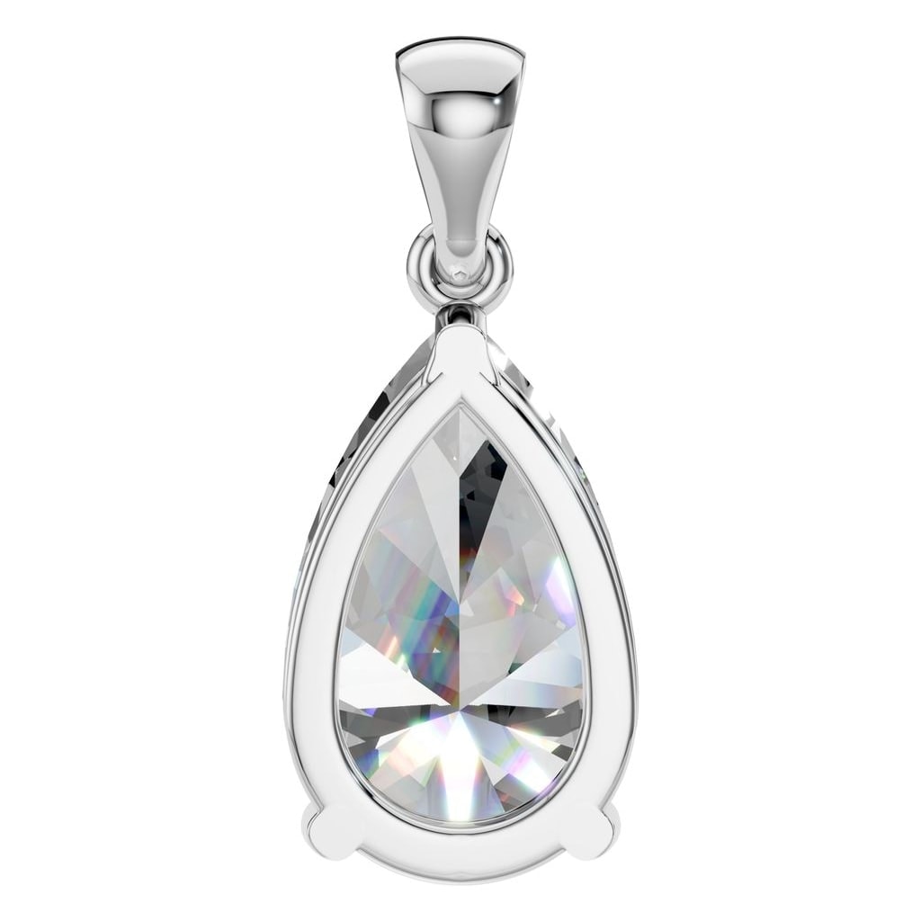 PE-1923 White Gold Pendant SET - BACK