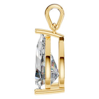 PE-1923 Yellow Gold Pendant SET - Side View