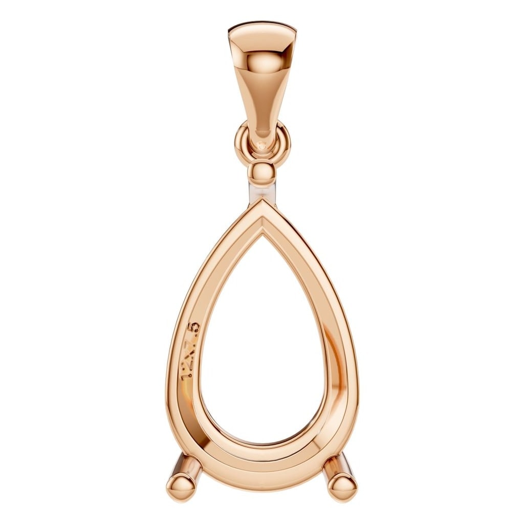 PE-1923 Rose Gold Pendant UNSET - Main View