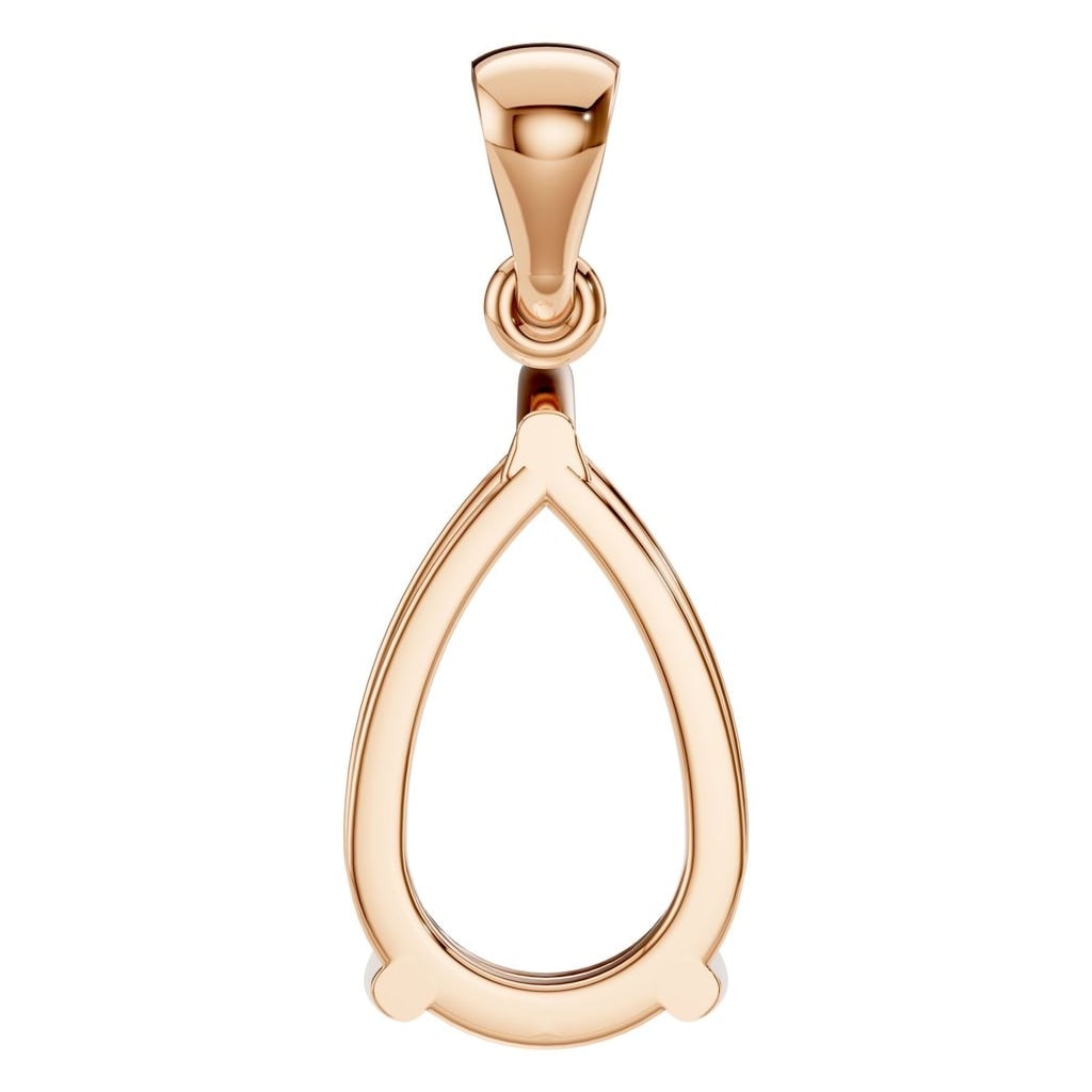 PE-1923 Rose Gold Pendant UNSET - BACK
