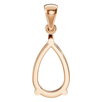 PE-1923 Rose Gold Pendant UNSET - BACK