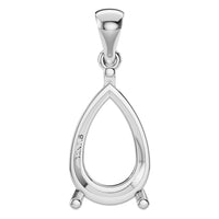 PE-1923 White Gold Pendant UNSET - Main View