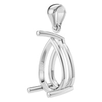PE-1923 White Gold Pendant UNSET - ANGLE
