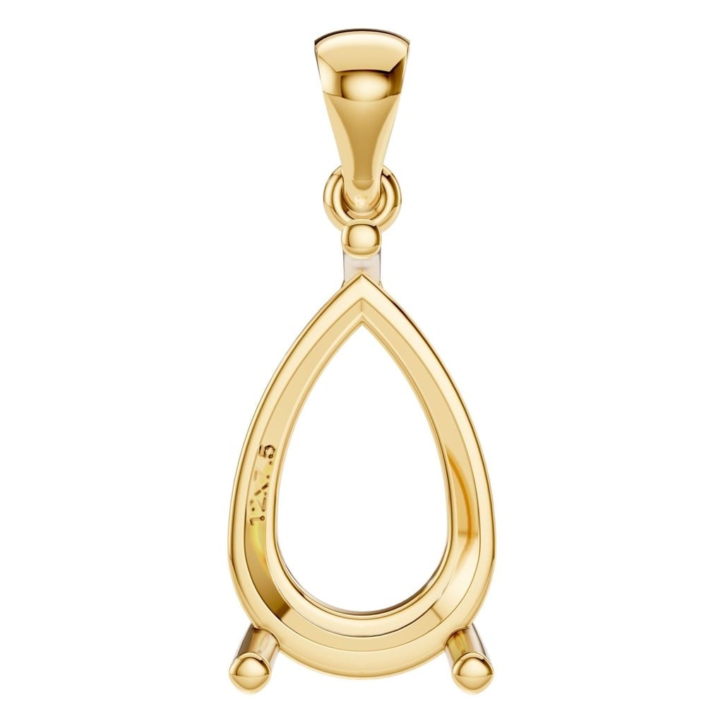 PE-1923 Yellow Gold Pendant UNSET - Main View