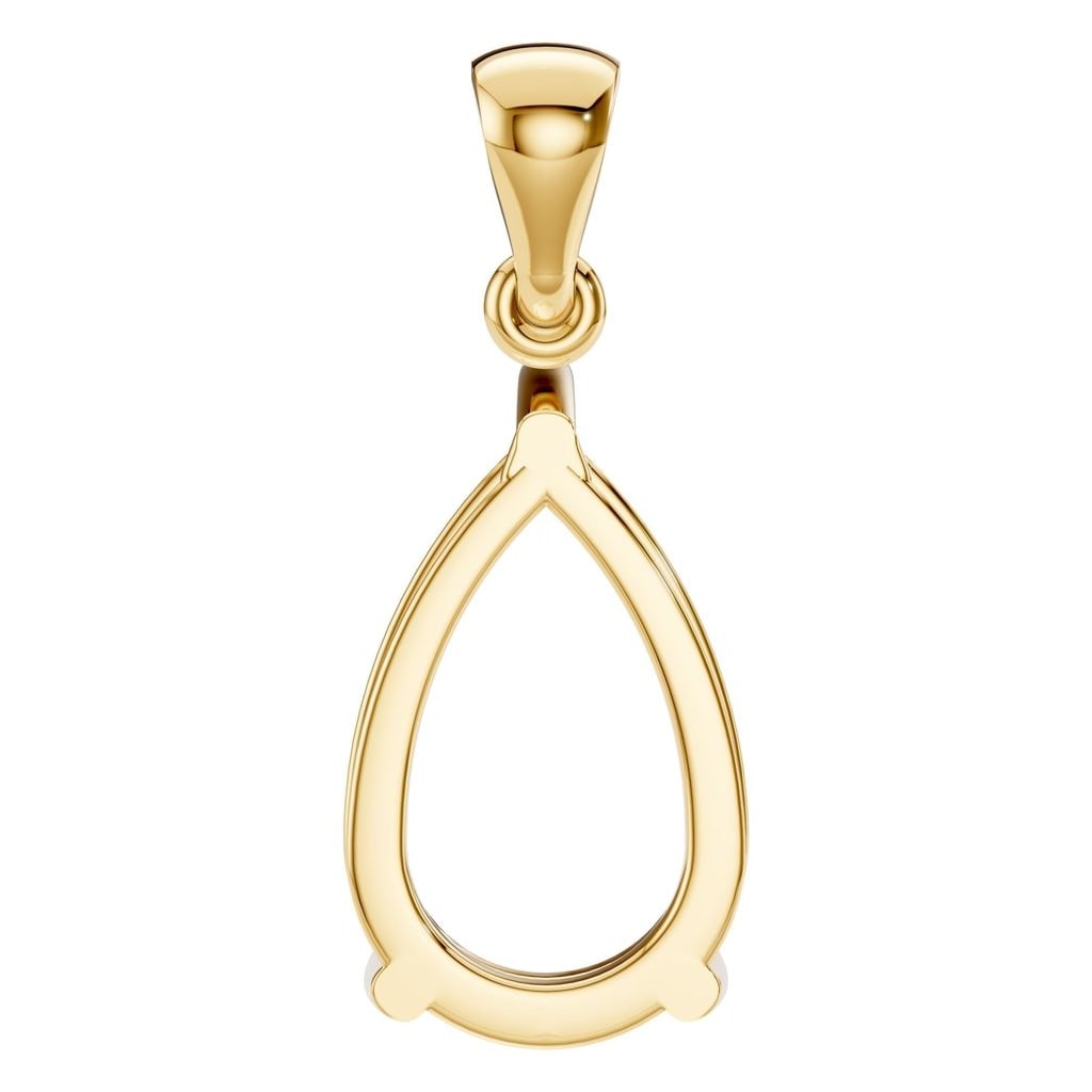 PE-1923 Yellow Gold Pendant UNSET - BACK