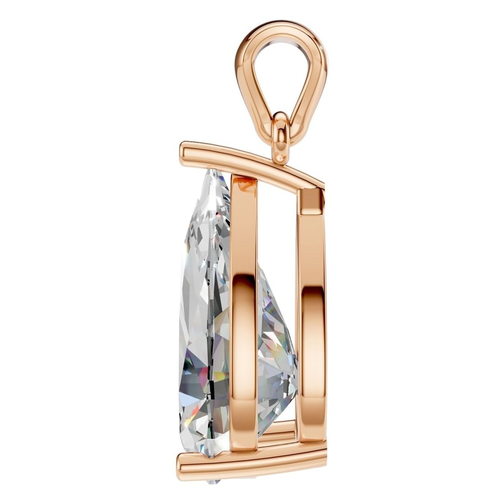 PE-1923 Rose Gold Pendant SET - Side View