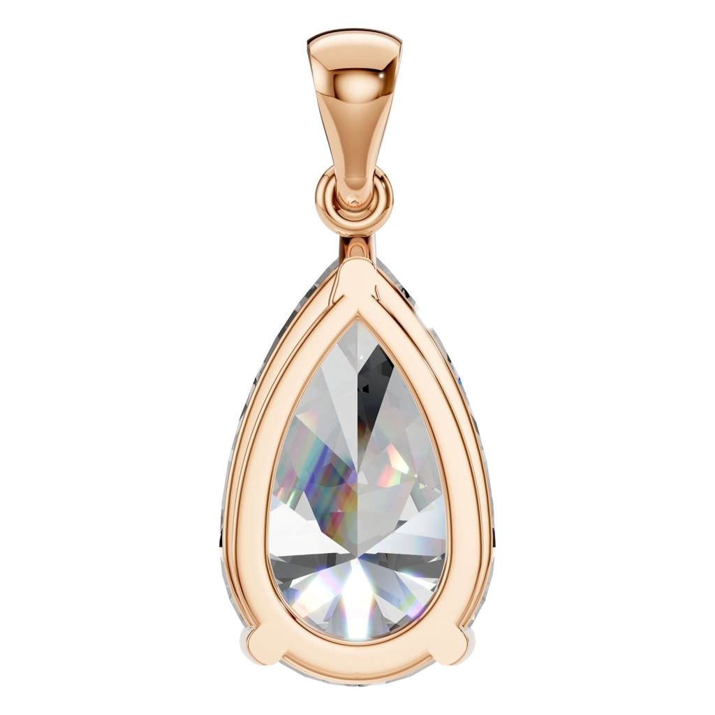 PE-1923 Rose Gold Pendant SET - BACK