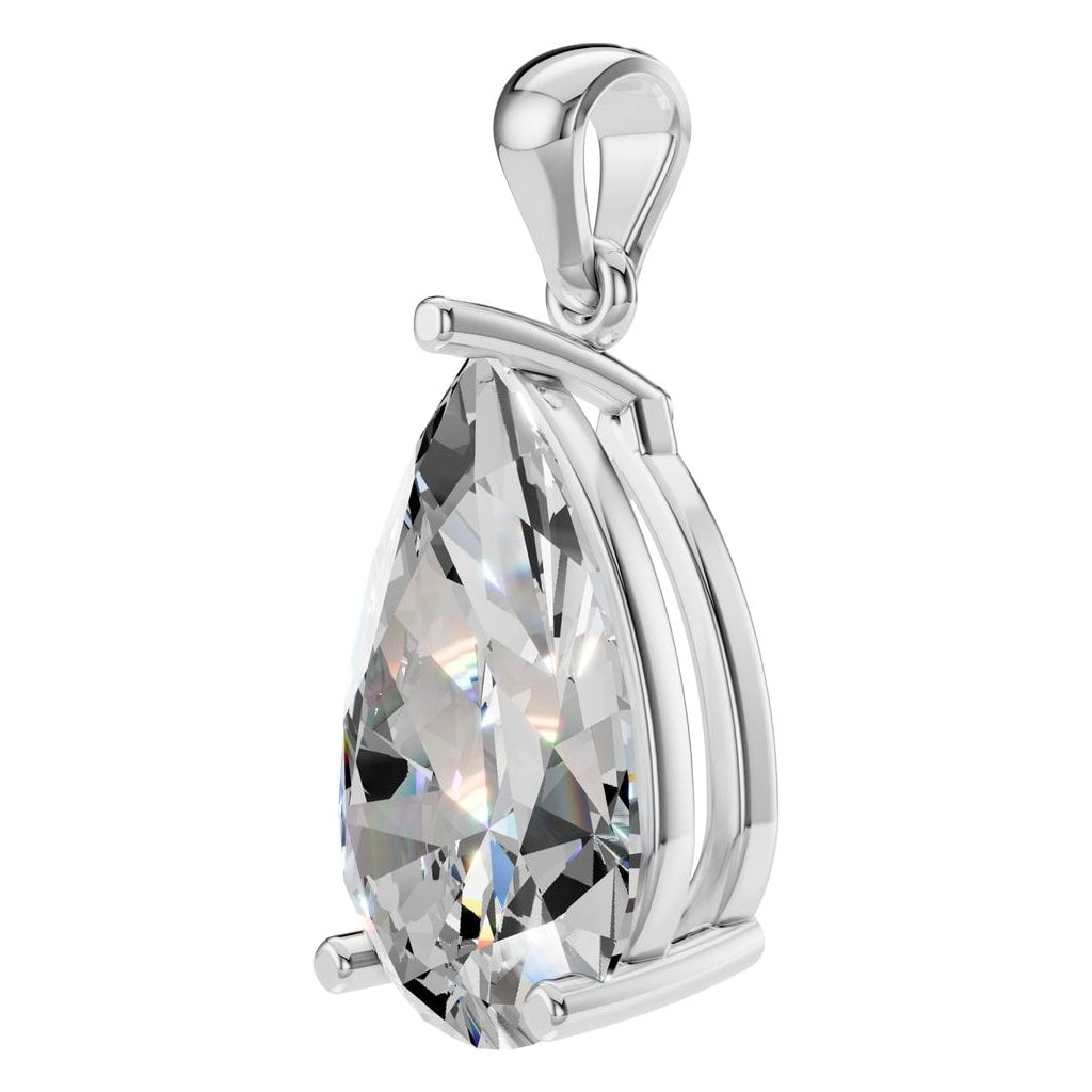 PE-1923 White Gold Pendant SET - ANGLE