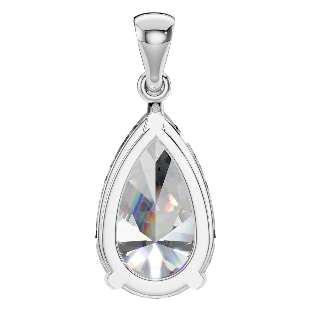 PE-1923 White Gold Pendant SET - BACK