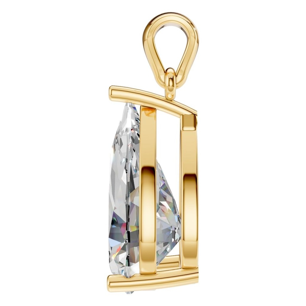 PE-1923 Yellow Gold Pendant SET - Side View