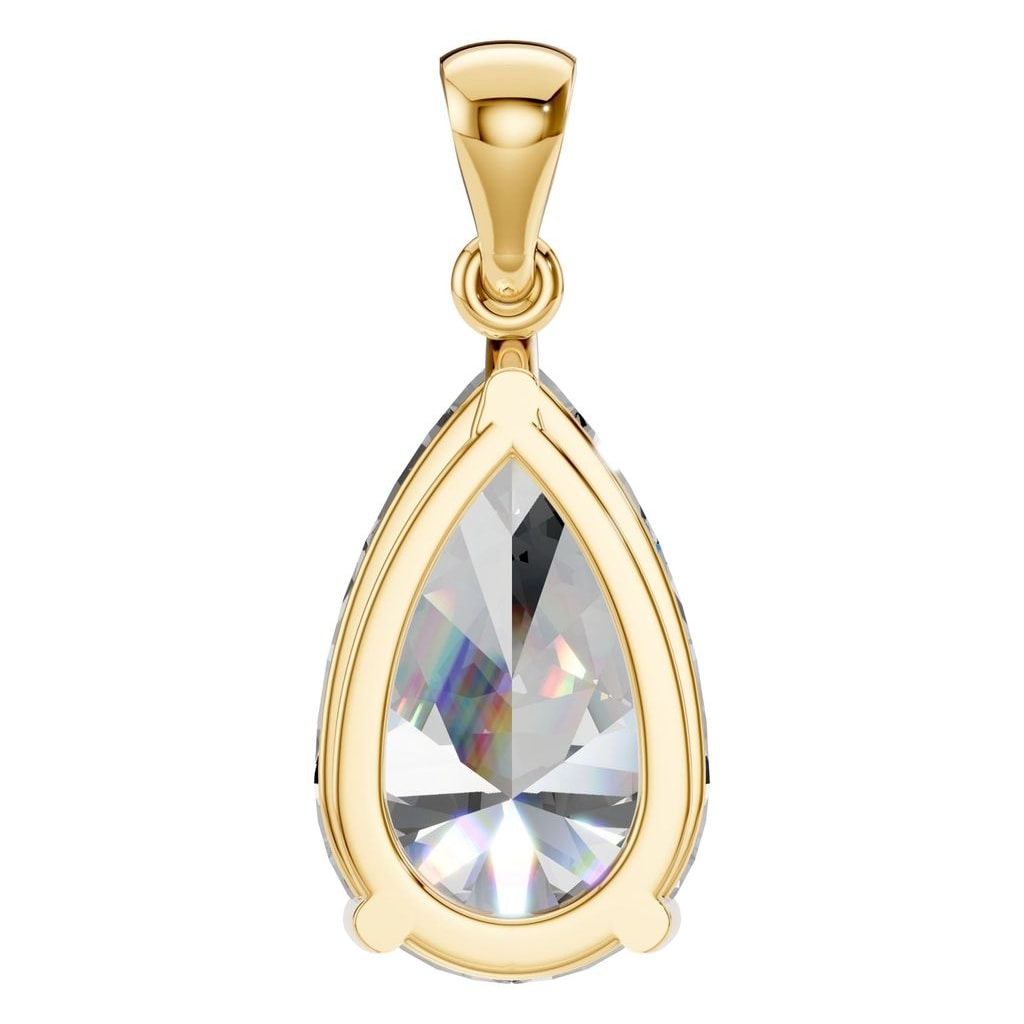 PE-1923 Yellow Gold Pendant SET - BACK