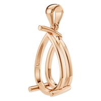 PE-1923 Rose Gold Pendant UNSET - ANGLE