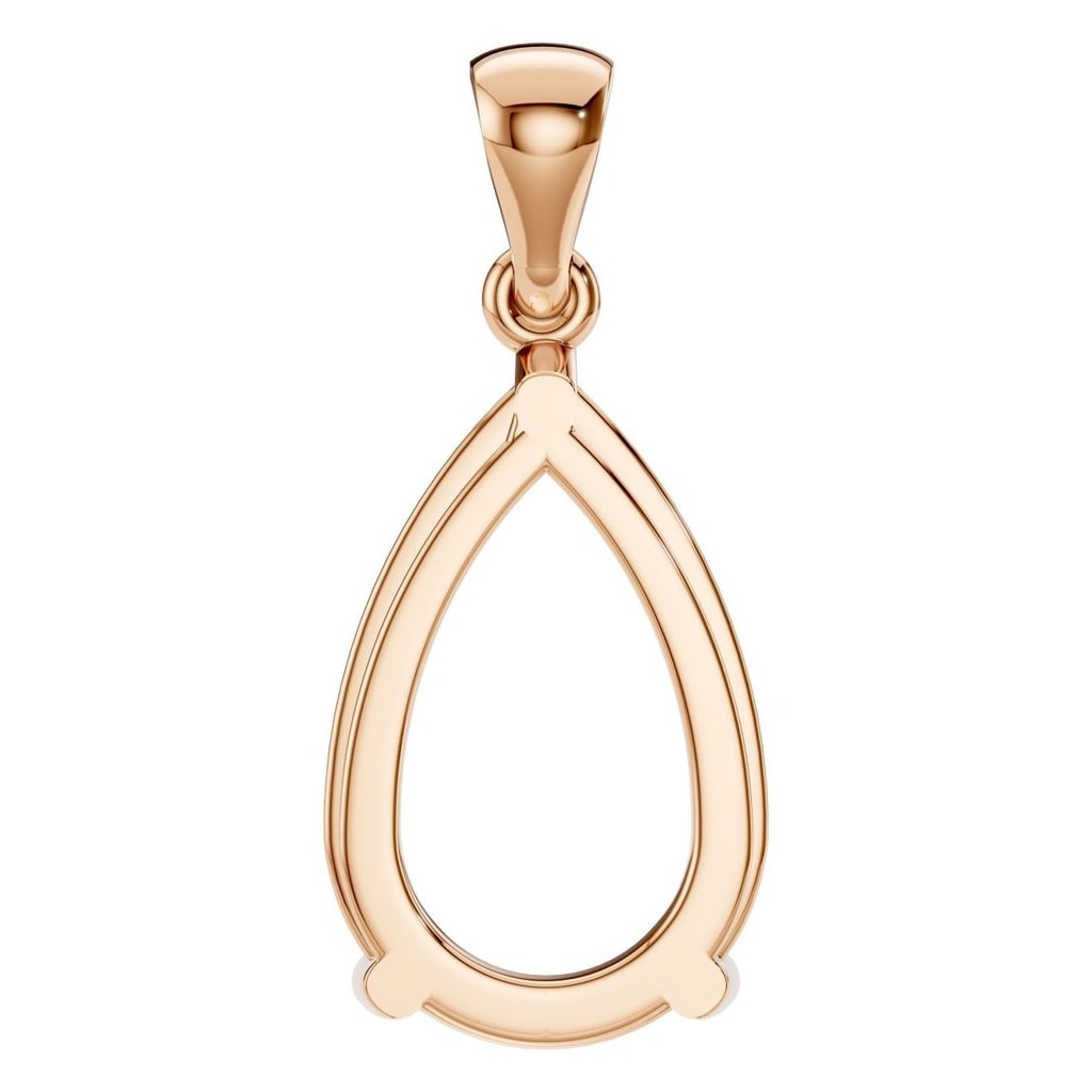 PE-1923 Rose Gold Pendant UNSET - BACK