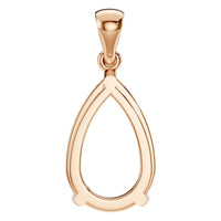 PE-1923 Rose Gold Pendant UNSET - BACK