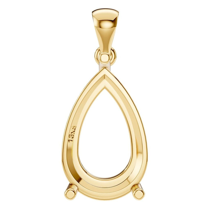 Solitaire Pendant Mounting - Pear 13x8mm