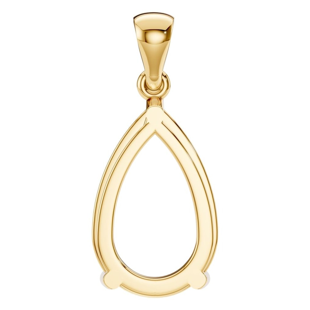 PE-1923 Yellow Gold Pendant UNSET - BACK