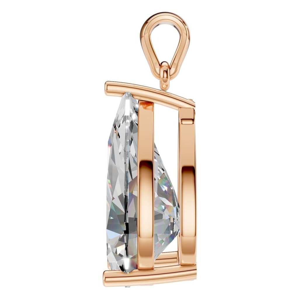 PE-1923 Rose Gold Pendant SET - Side View