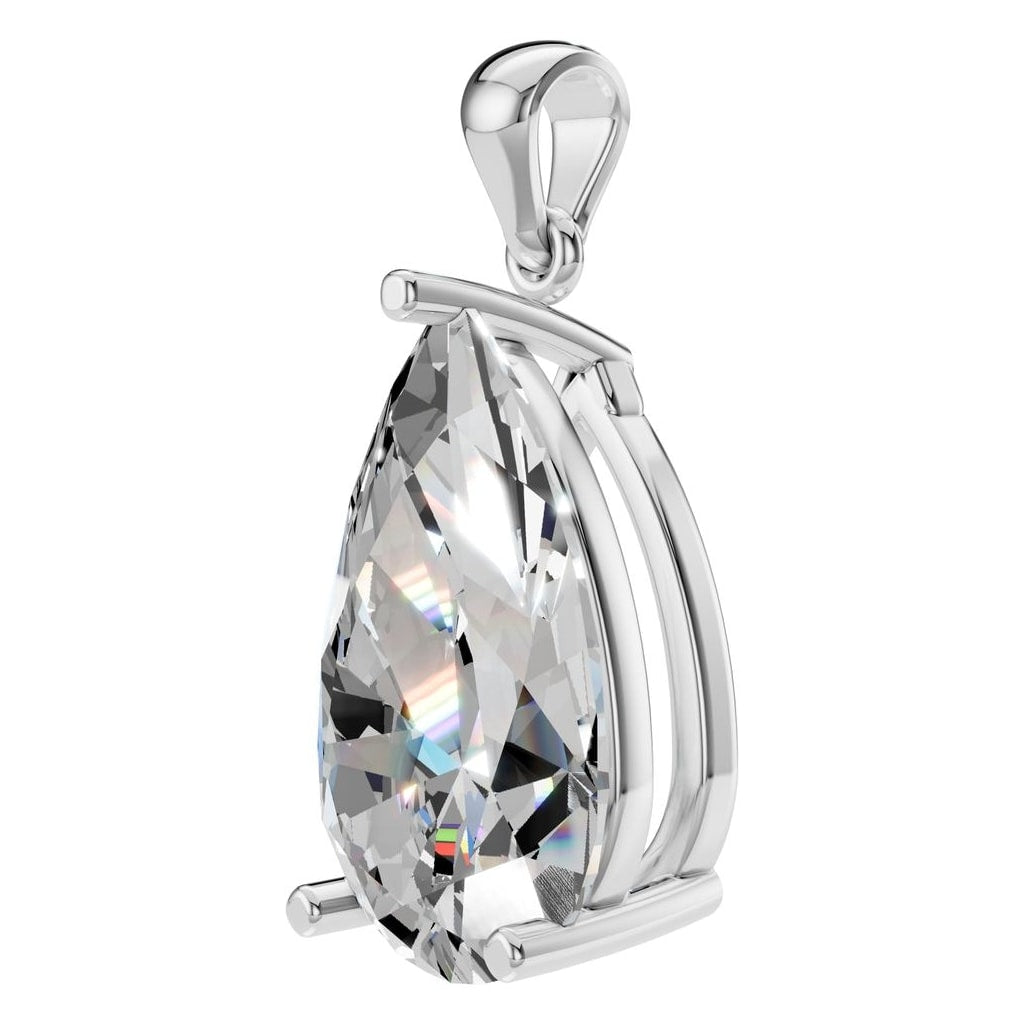 PE-1923 White Gold Pendant SET - ANGLE