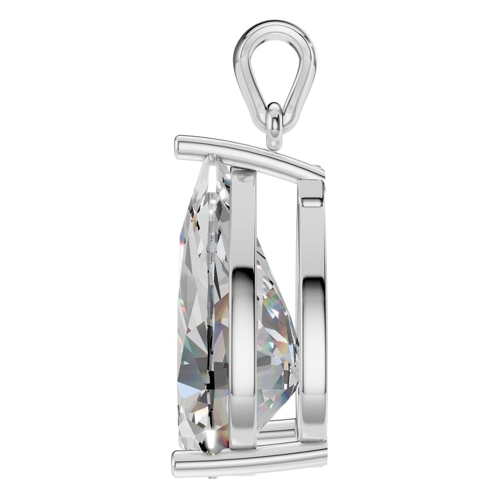 PE-1923 White Gold Pendant SET - Side View