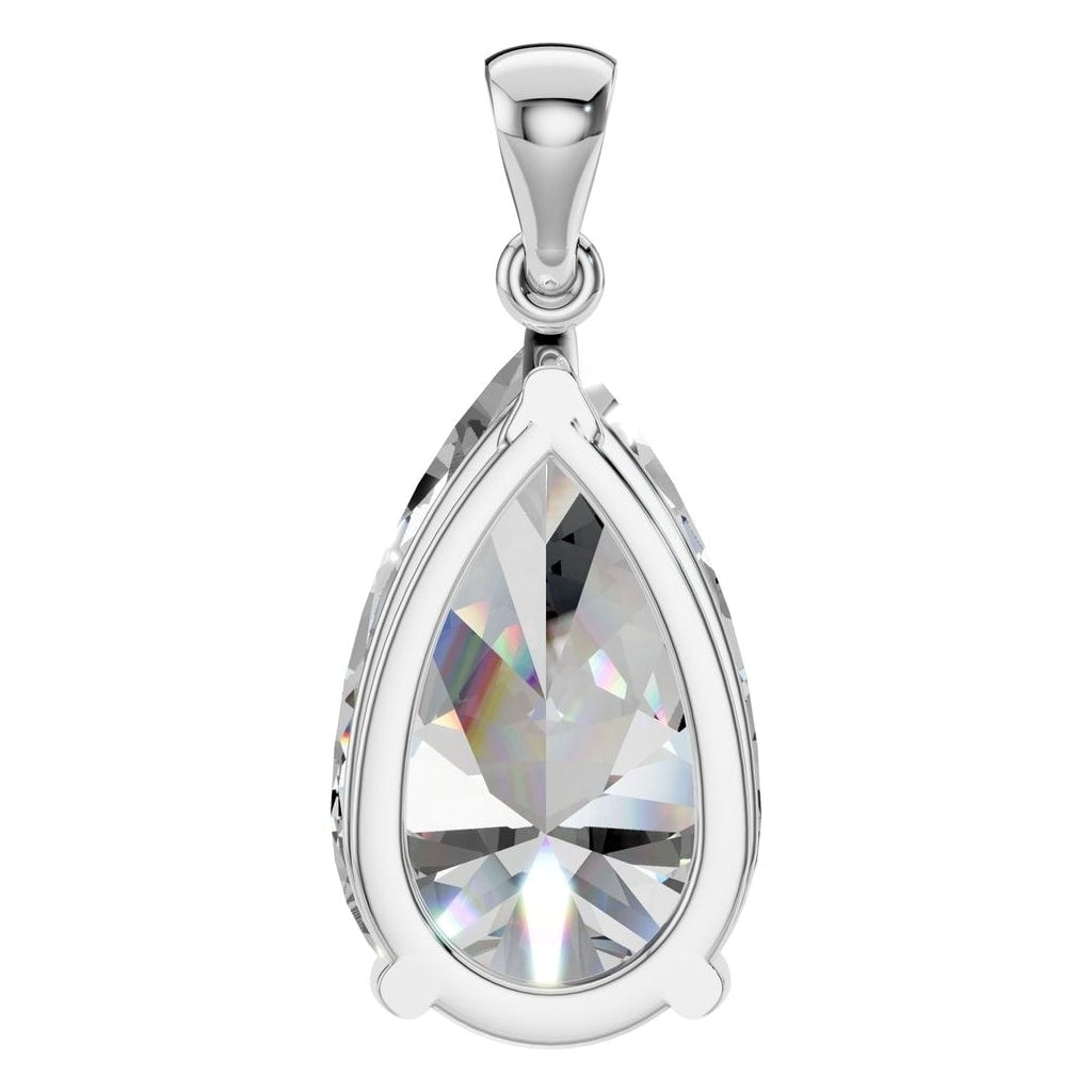 PE-1923 White Gold Pendant SET - BACK