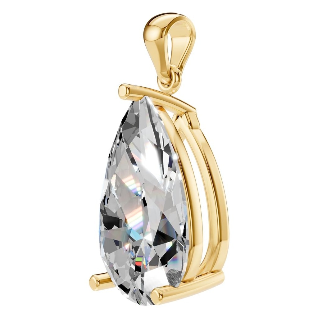 PE-1923 Yellow Gold Pendant SET - ANGLE