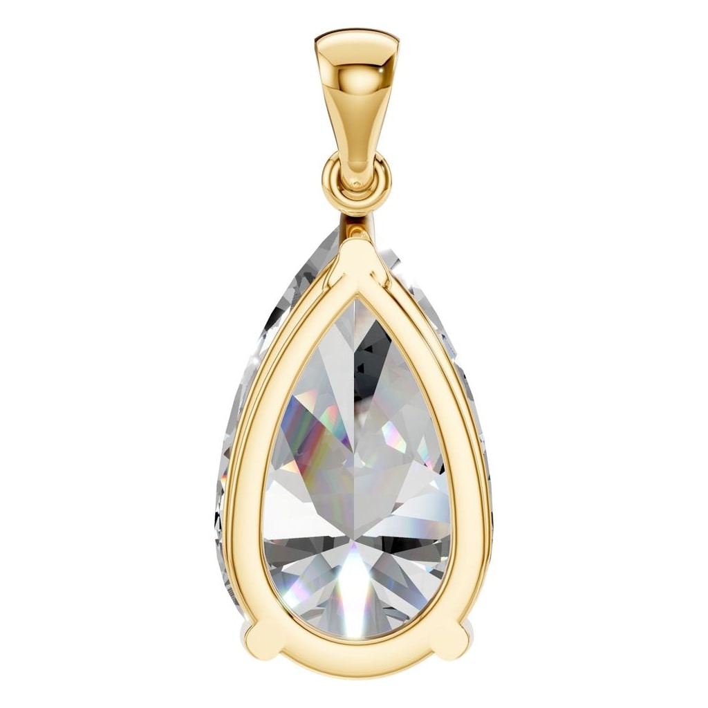 PE-1923 Yellow Gold Pendant SET - BACK