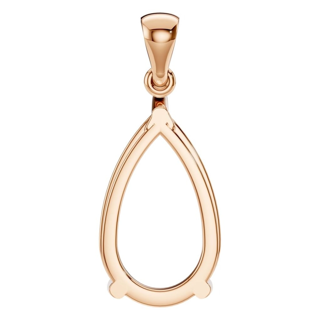 PE-1923 Rose Gold Pendant UNSET - BACK