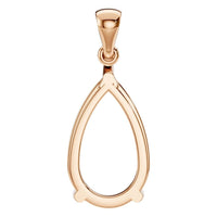 PE-1923 Rose Gold Pendant UNSET - BACK