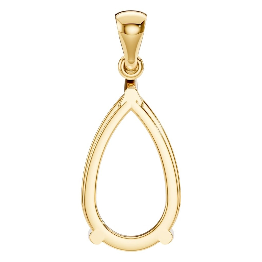 PE-1923 Yellow Gold Pendant UNSET - BACK