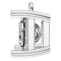 PE-1923 White Gold Pendant SET - Side View