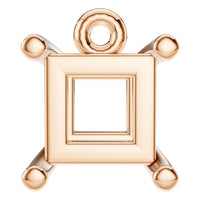 PE-1923 Rose Gold Pendant UNSET - Main View