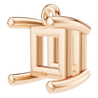 PE-1923 Rose Gold Pendant UNSET - ANGLE