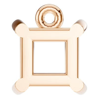 PE-1923 Rose Gold Pendant UNSET - BACK