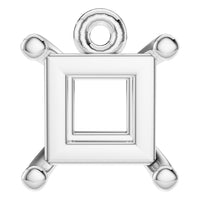PE-1923 White Gold Pendant UNSET - Main View
