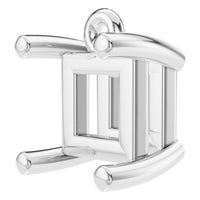 PE-1923 White Gold Pendant UNSET - ANGLE