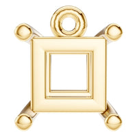 PE-1923 Yellow Gold Pendant UNSET - Main View