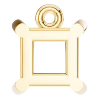 PE-1923 Yellow Gold Pendant UNSET - BACK