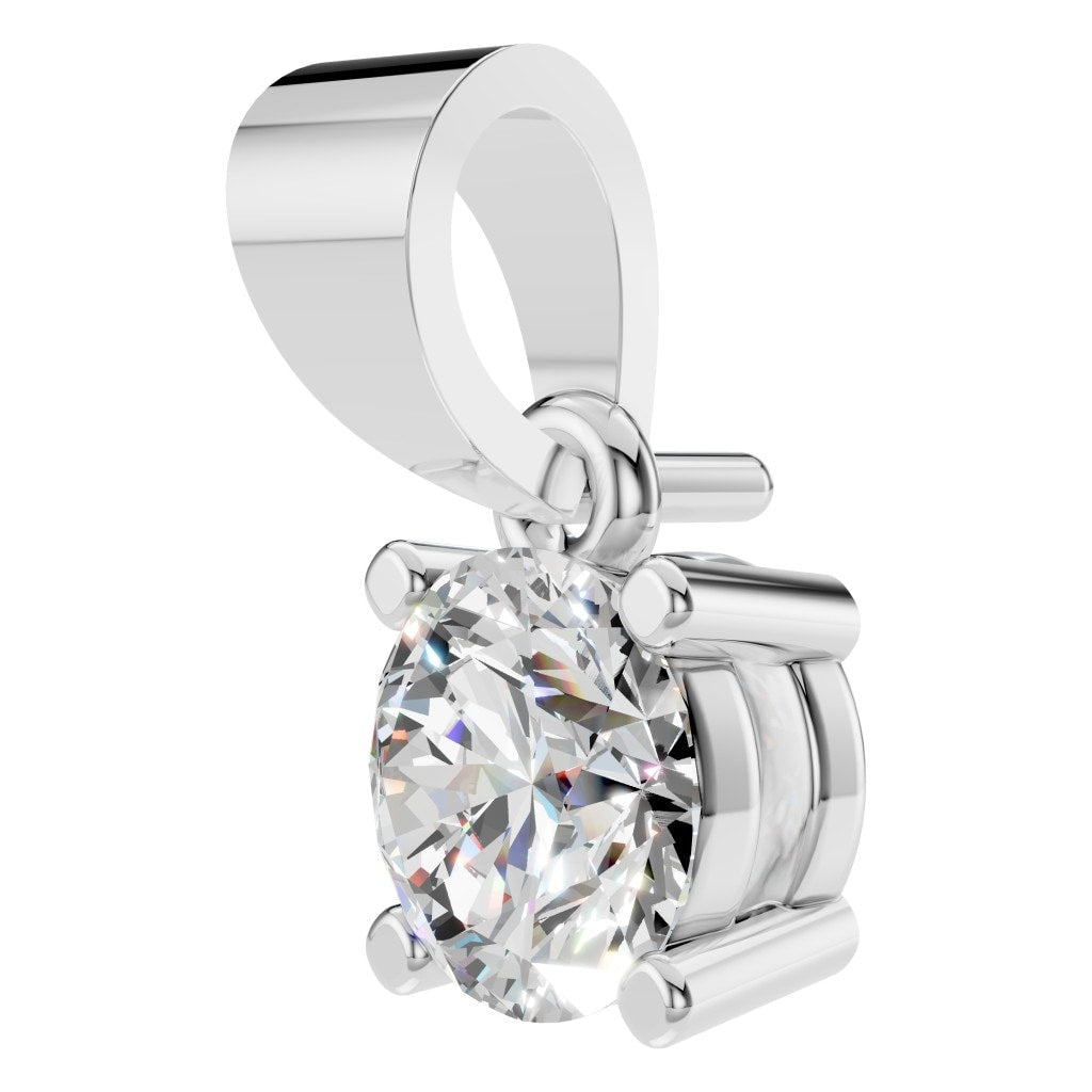 PE-1923 White Gold Pendant SET - ANGLE