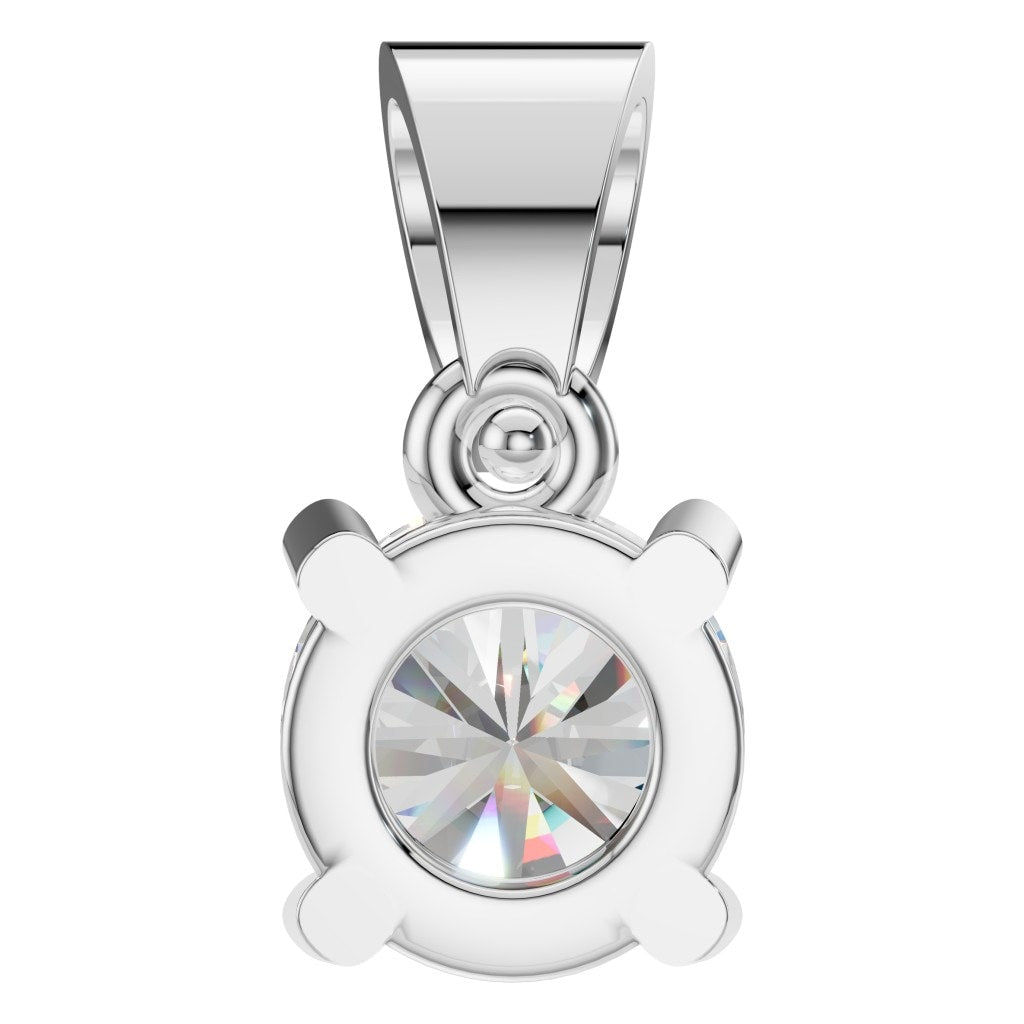 PE-1923 White Gold Pendant SET - BACK