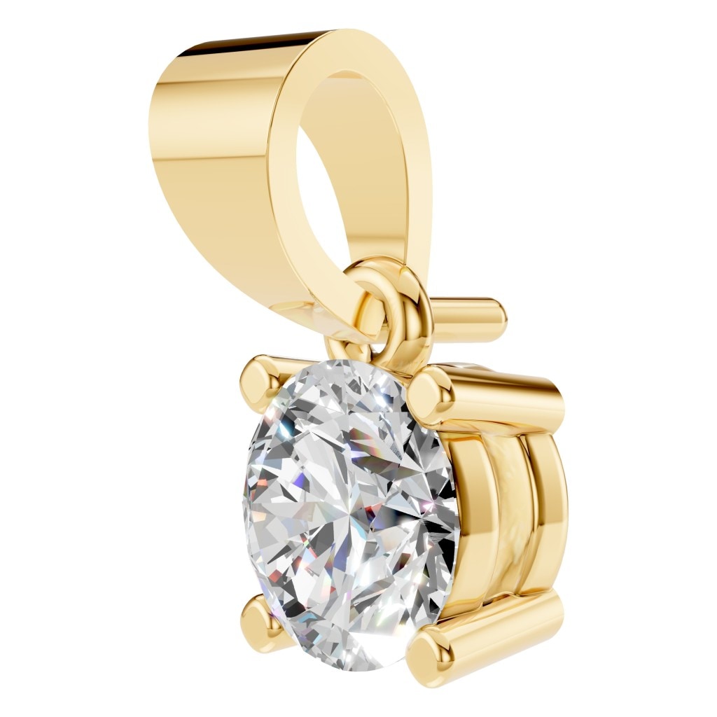 PE-1923 Yellow Gold Pendant SET - ANGLE